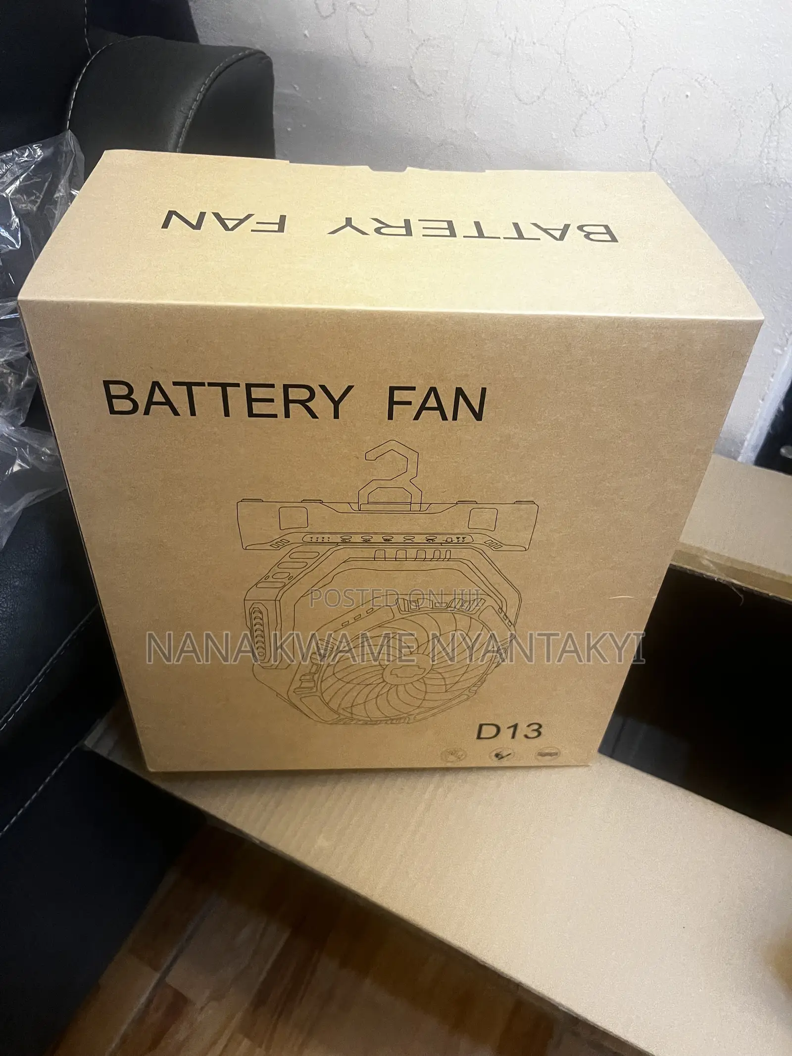 Dumsor Camping Fan 40,000mah Capacity 160 Hours