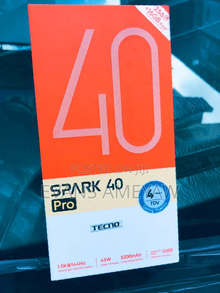 New Tecno Spark 40 Pro 256 GB Black