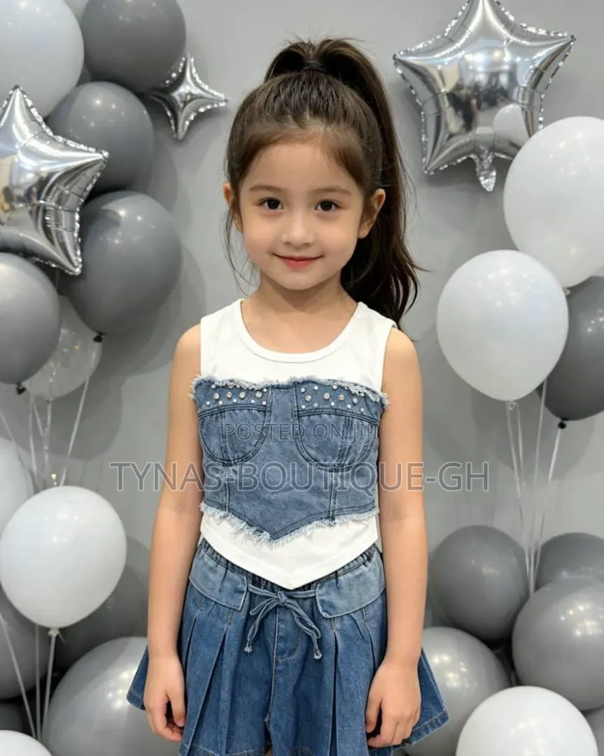Girls Jeans Skirt and Top
