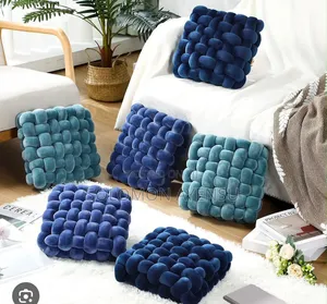 Quality Plush Square Shaped Knotted Throw Pillows Available