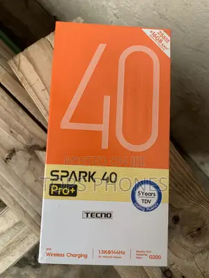 New Tecno Spark 40 Pro+ 256 GB Black