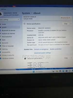 Laptop Dell Latitude E6440 4GB Intel Core i5 HDD 700GB