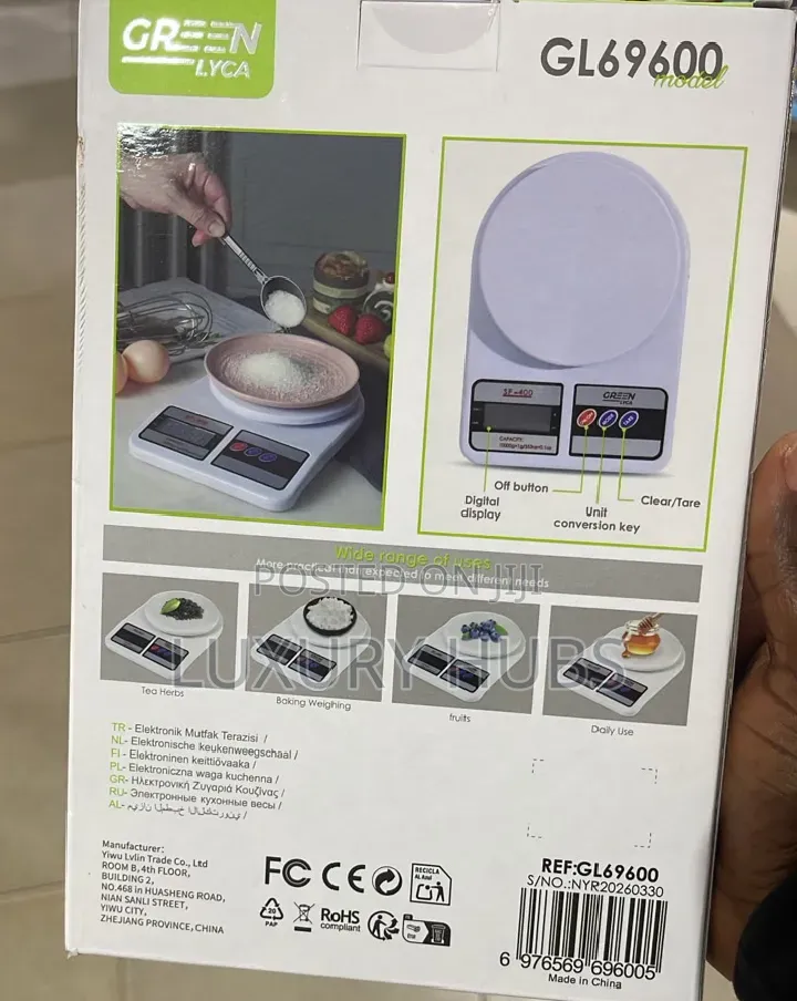 10kg Green Lyca Kitchen Scale
