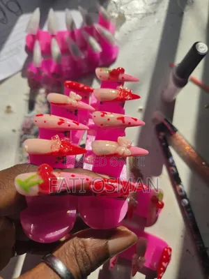 Reusable Cherry Hand Made Press on Nails