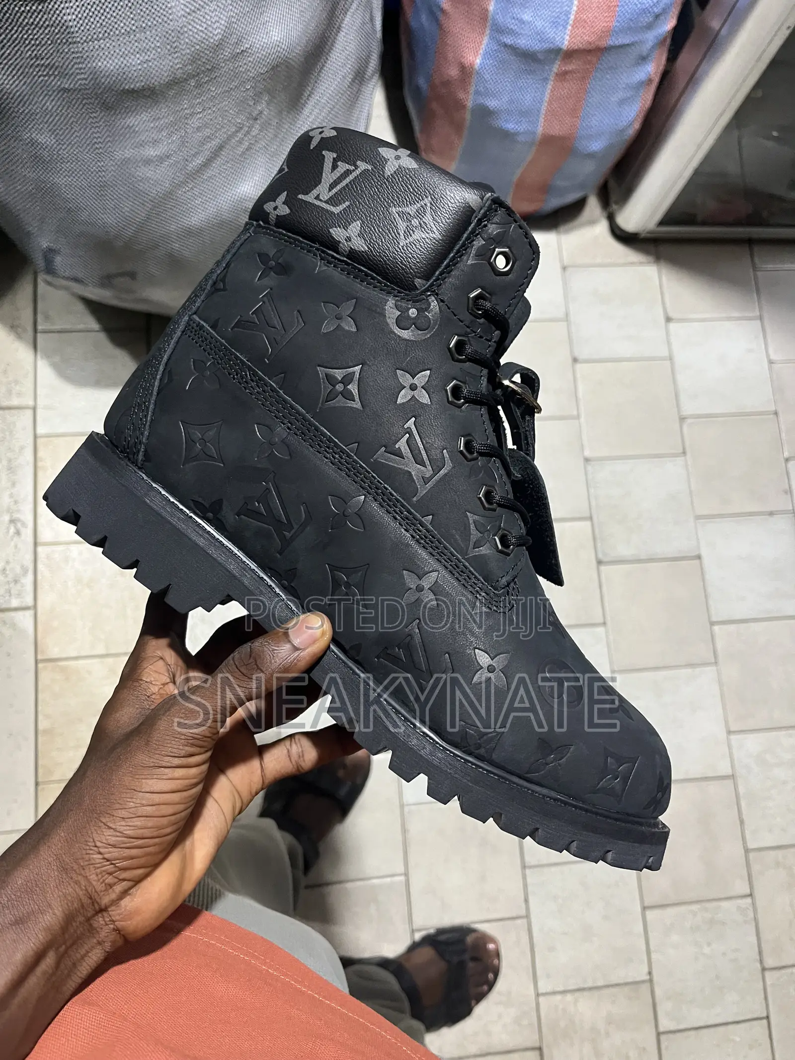 Men’S Black Timberland X Louis Vuitton Boots