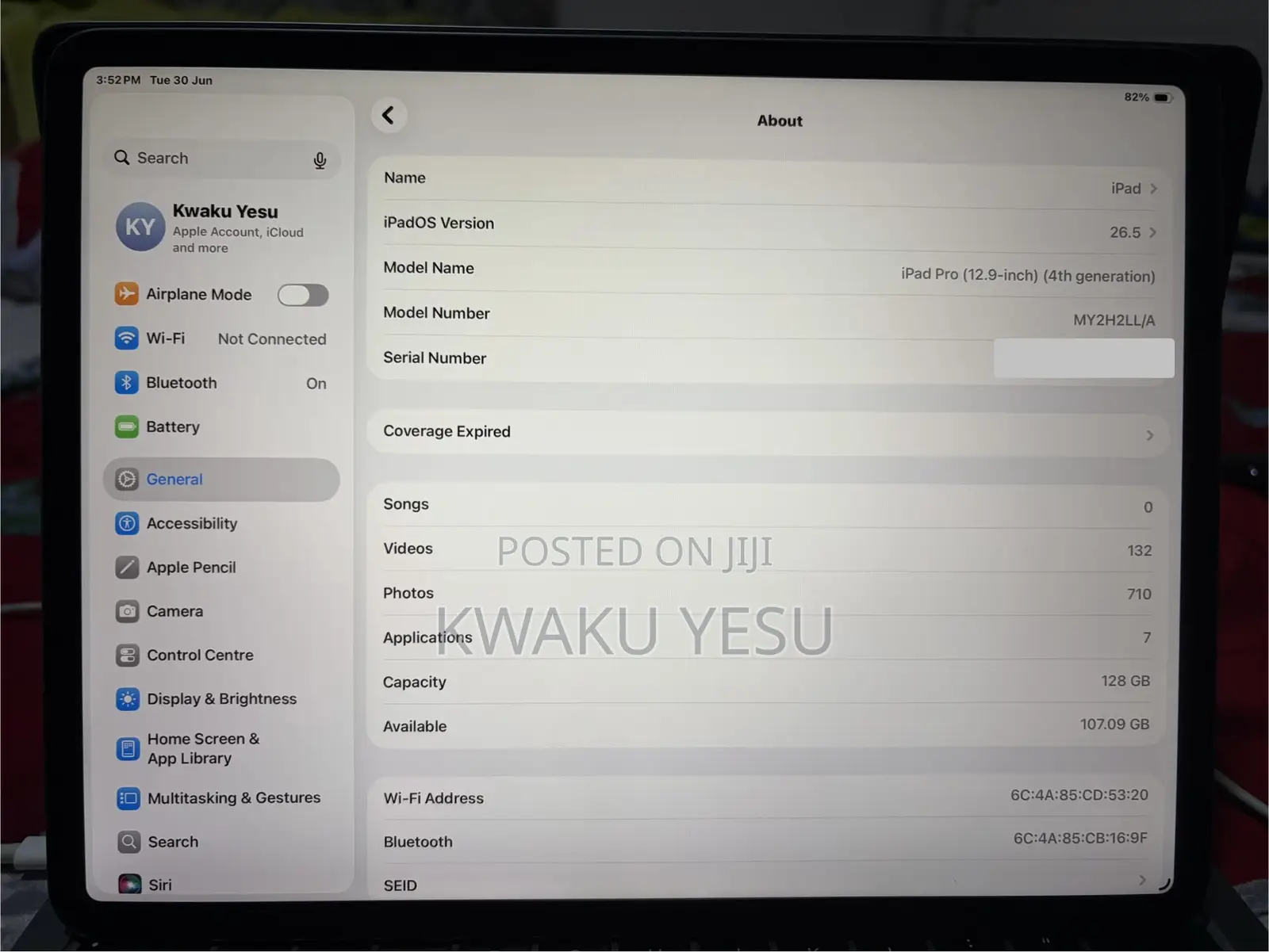 Apple iPad Pro 12.9 (2021) 128 GB Gray