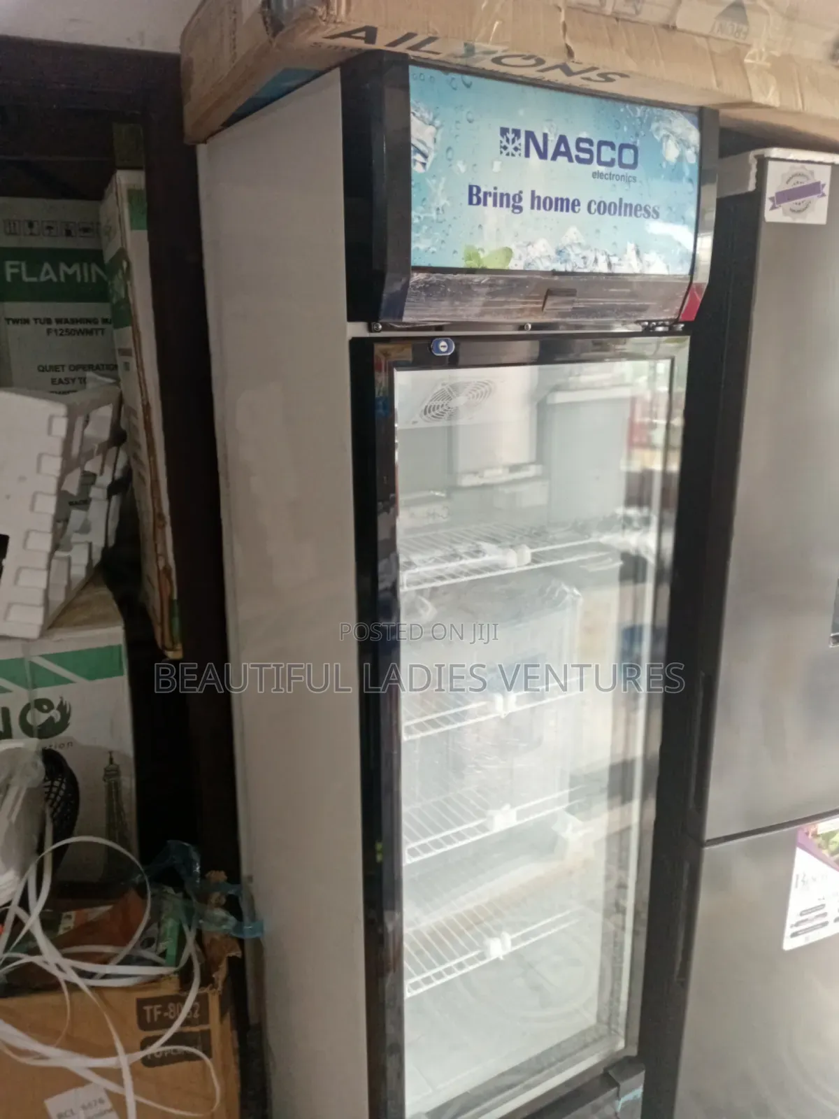 Nasco Glass Door Beverage Cooler
