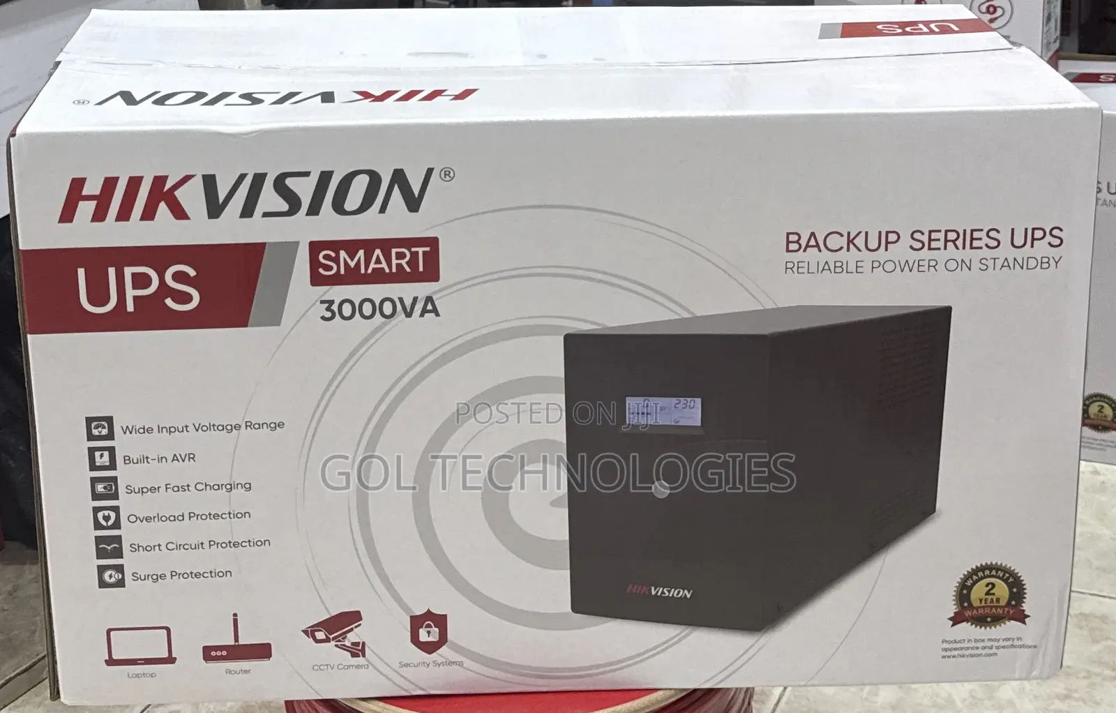 Hikvision Ups Smart 3000va Ds-Ups3000-R