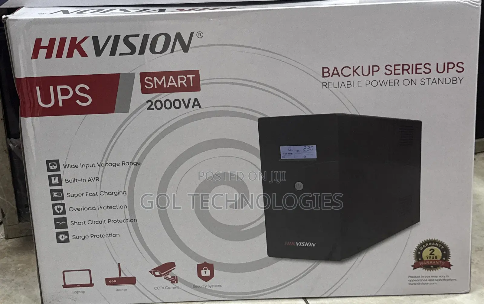 Hikvision Ups Smart 2000va Ds-Ups2000-R