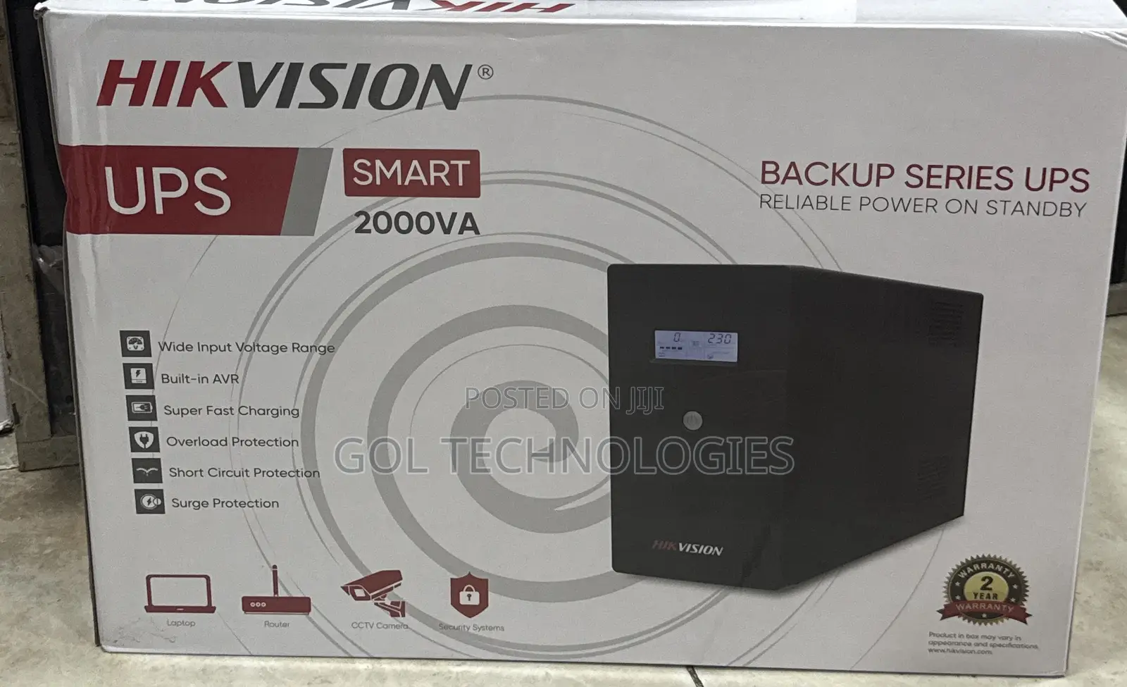 Hikvision Ups Smart 2000va Ds-Ups2000-R