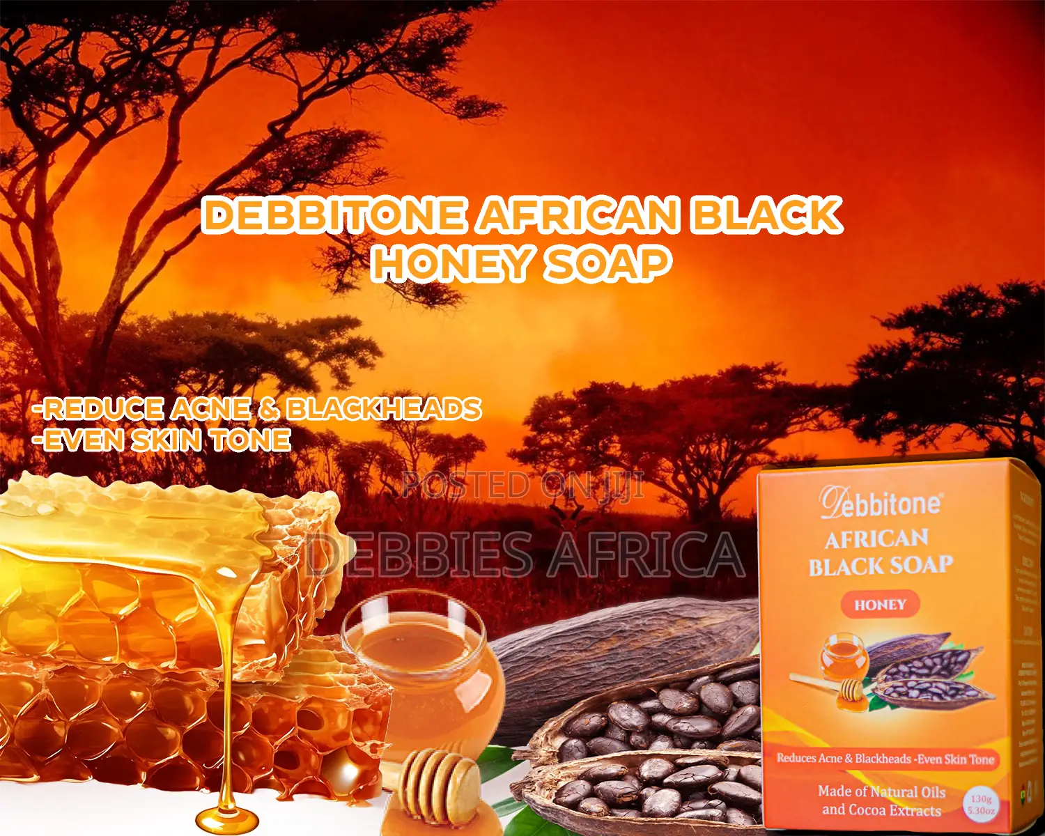 Debbitone African Black Honey Soap