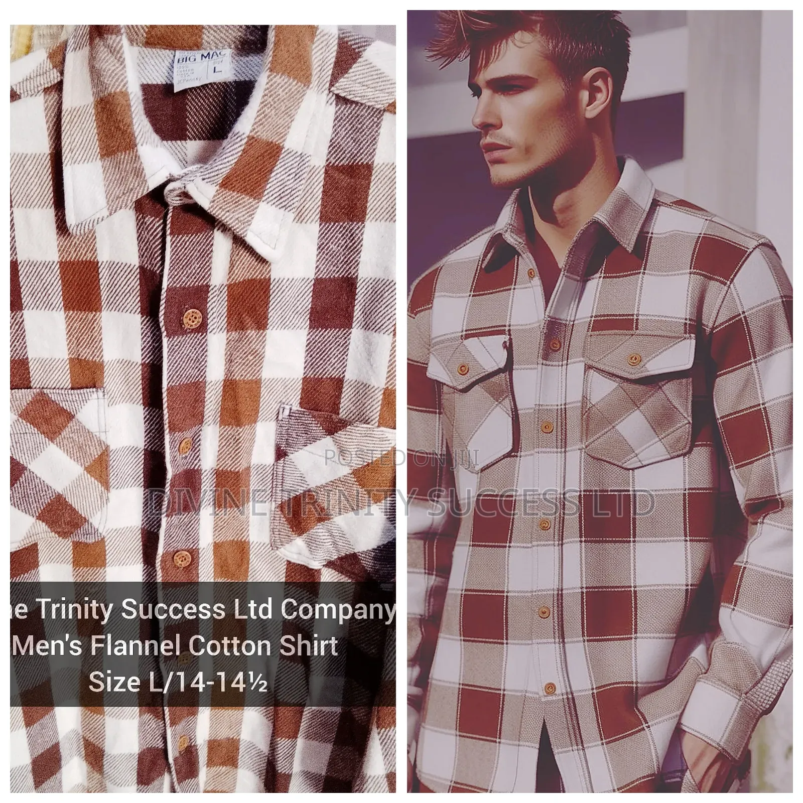 Men's Flannel Checkered Pattern Shirt