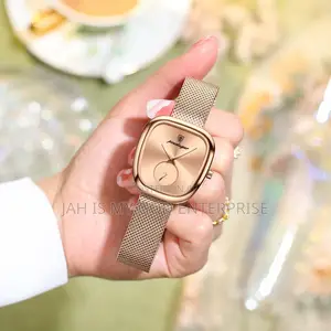 Poedagar 783 Luxury Stainless Steel Mesh Women's Watch-rose Gold Gold
