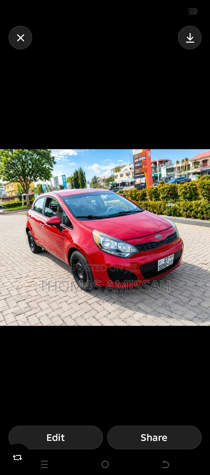 Kia Rio 2012 Red
