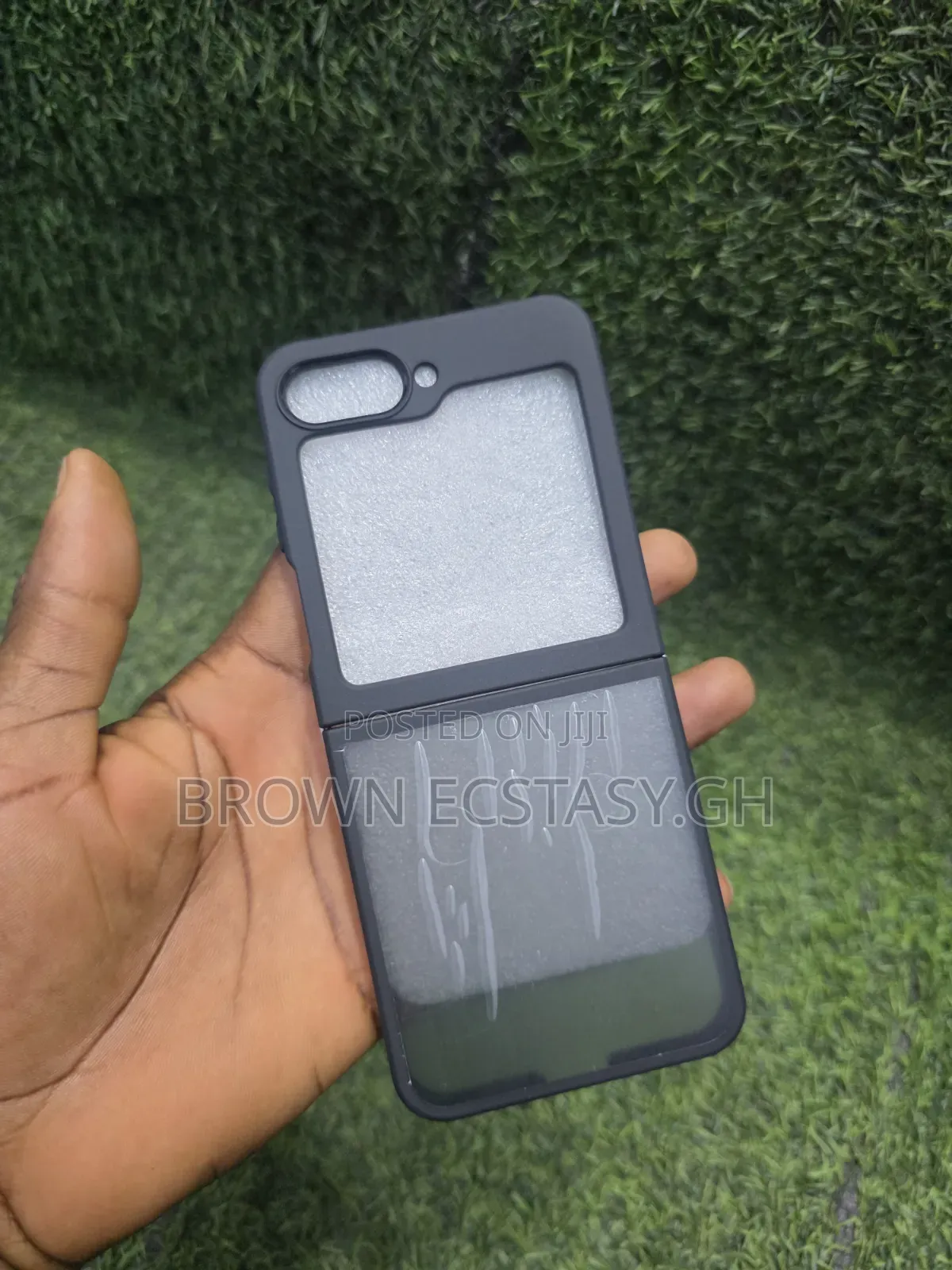 Samsung Galaxy Zflip 5/ Zflip 6 Frosted Black Transparent Case