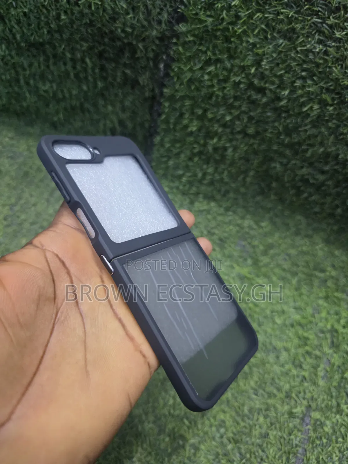 Samsung Galaxy Zflip 5/ Zflip 6 Frosted Black Transparent Case