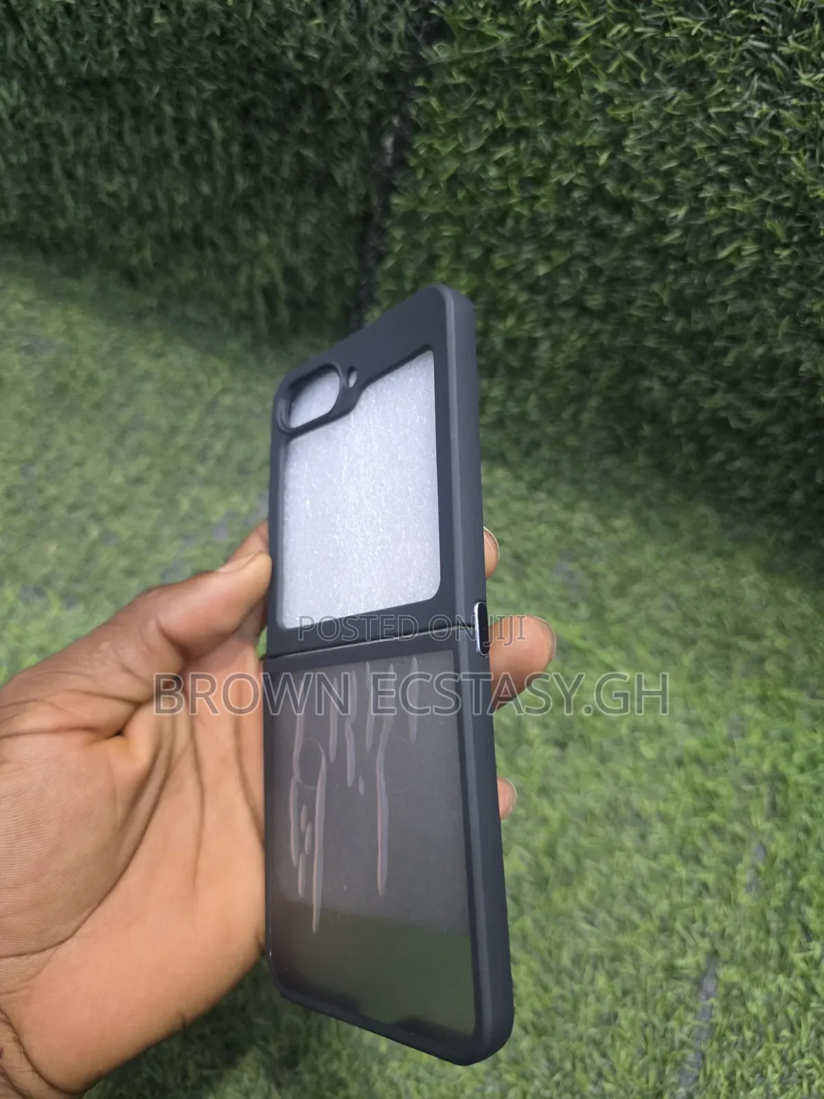 Samsung Galaxy Zflip 5/ Zflip 6 Frosted Black Transparent Case