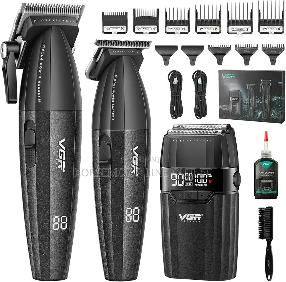 VGR 640 S3 3 in 1 Hair Cutting Kit, Hair Trimmer Foil Shavers Set