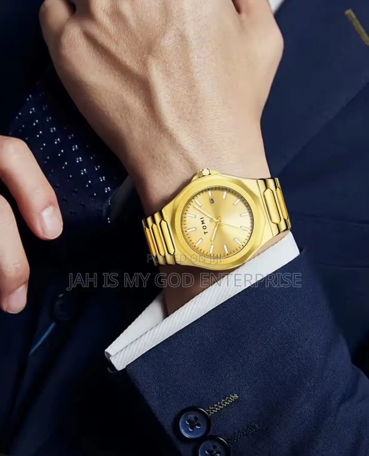 Tomi T301 Men's Quality and Versatile Quartz Watch-Gold