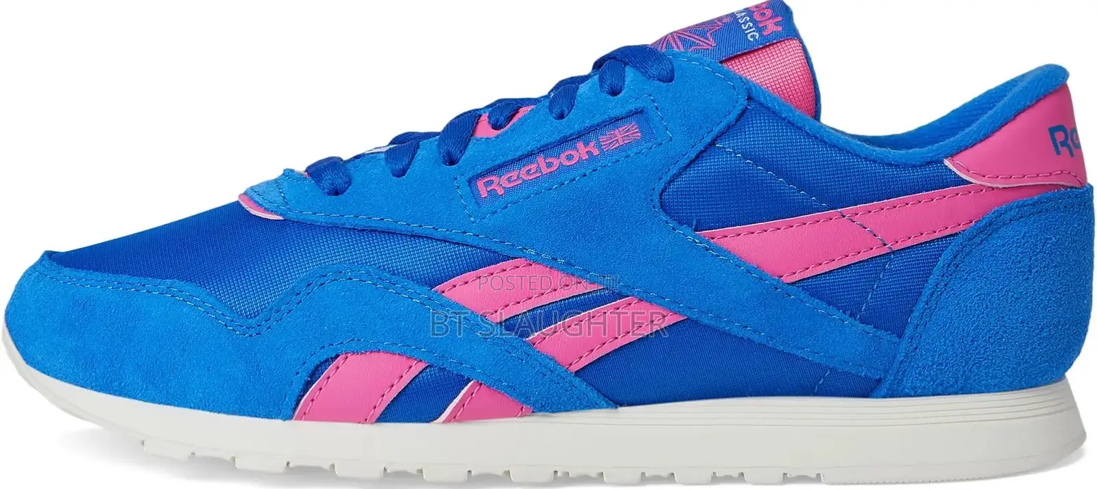 Reebok Classic Nylon Sneakers Blue Pink