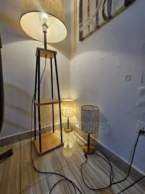 Lamp With Bookshelf and 2 Bedside Lambs