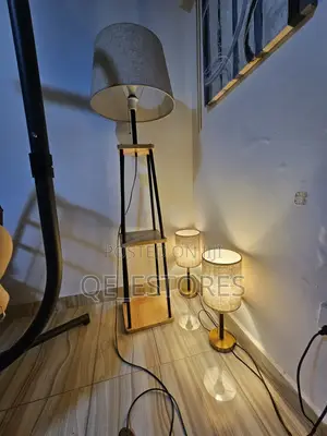 Lamp With Bookshelf and 2 Bedside Lambs