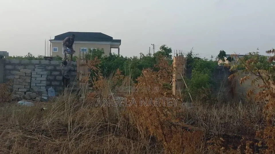 Walled and Gated Two Plots for Sale at Prampram