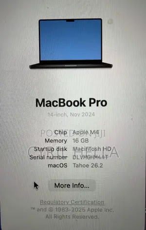 Laptop Apple MacBook Pro 16GB Apple M4 SSD 512GB