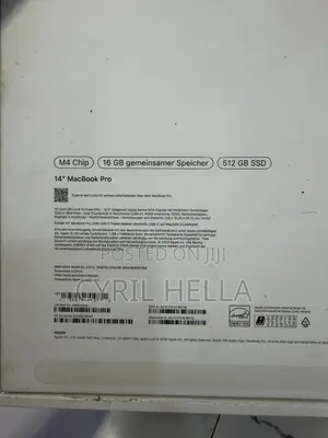 Laptop Apple MacBook Pro 16GB Apple M4 SSD 512GB