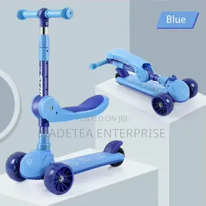 3-in-1 Kids Scooter With Free Helmet Knee Pads