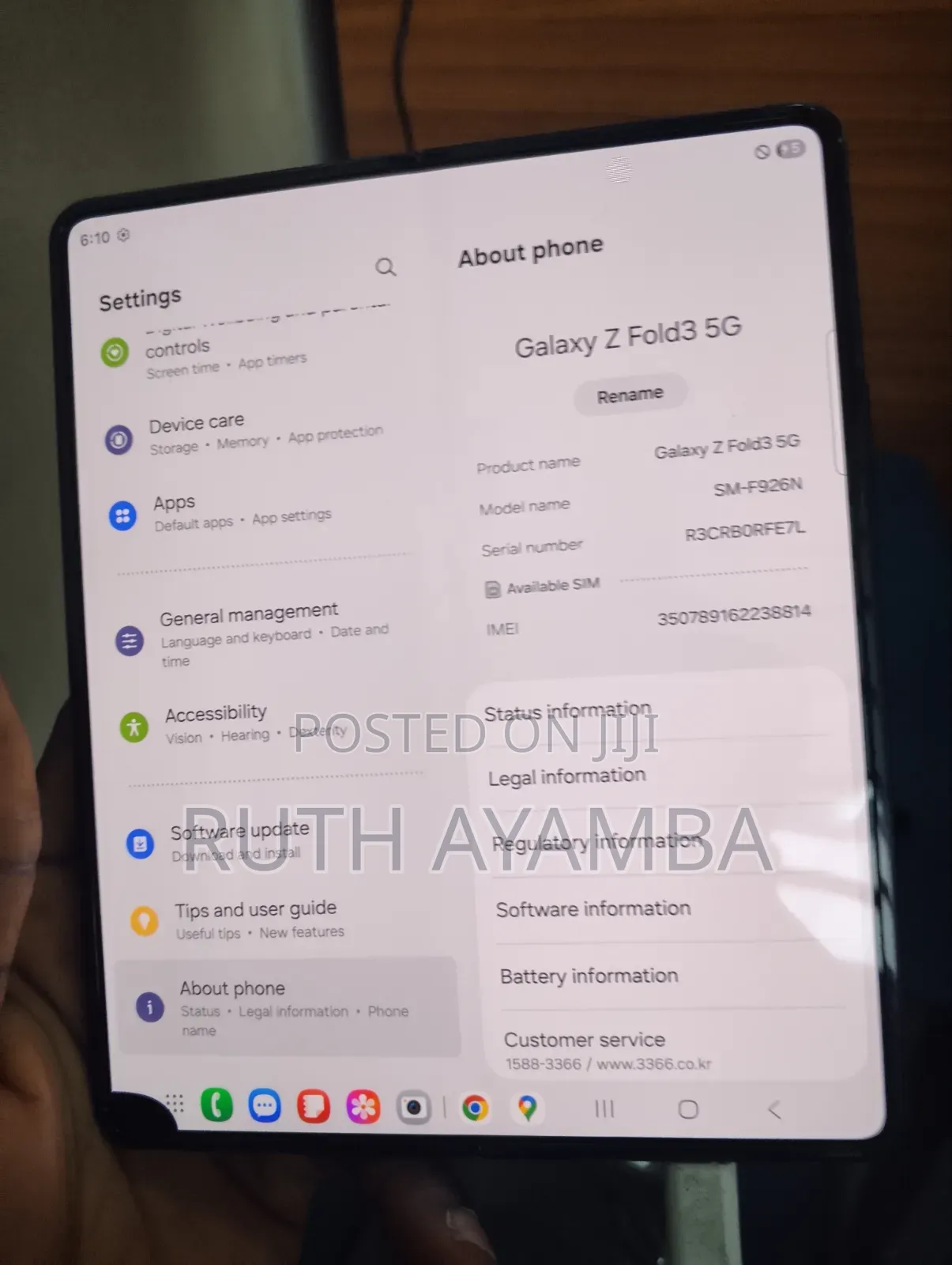 Samsung Galaxy Z Fold 3 256 GB Black