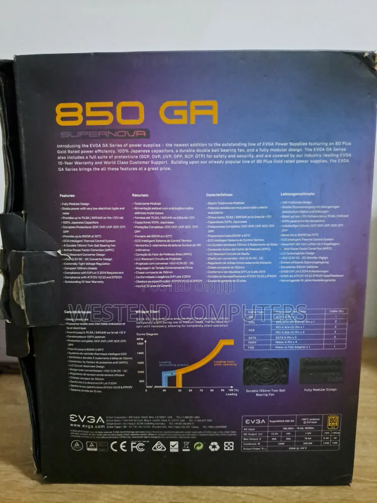 Evga Supernova 850 Ga Power Supply Unit