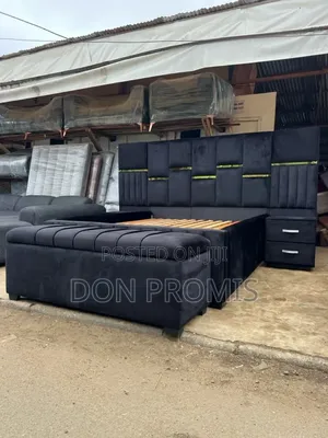 King Size Bed With Two Side Drawers Ottoman