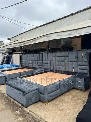 King Size Bed With Two Side Drawers Ottoman