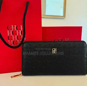 Ch Elegant Embossed Zipper Wallet / Purse