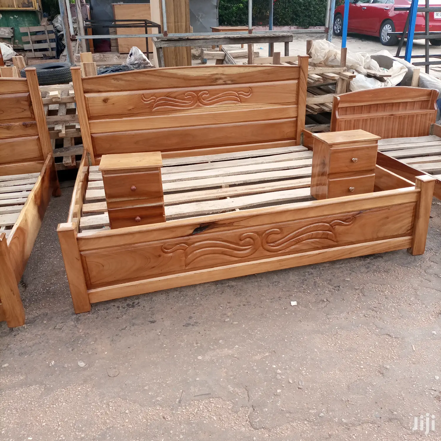 All Wood King Size Bed
