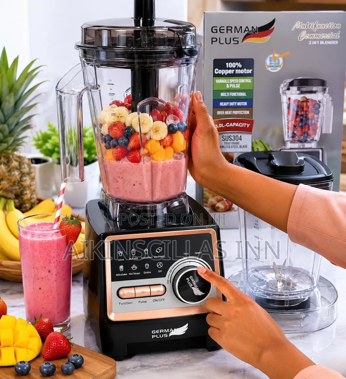 German Plus 2in1 Commercial Blender/Grinder
