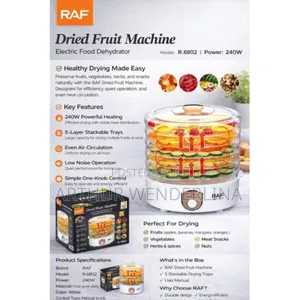5-Tray Electric Food Dehydrator for Fruits, Vegetables Herbs-White