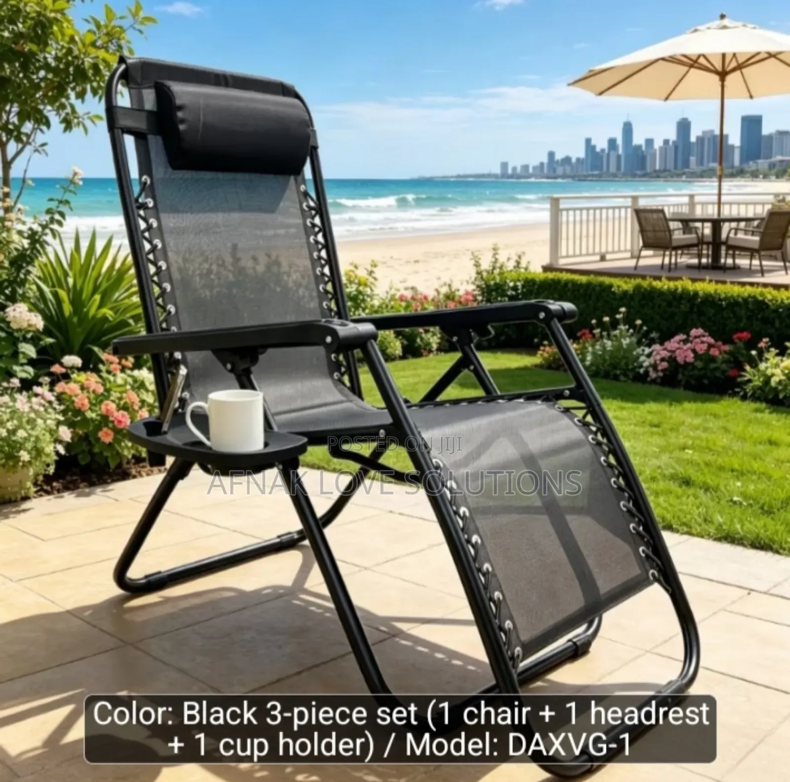 Premium Lounge Lazy Chair With Cup Holder
