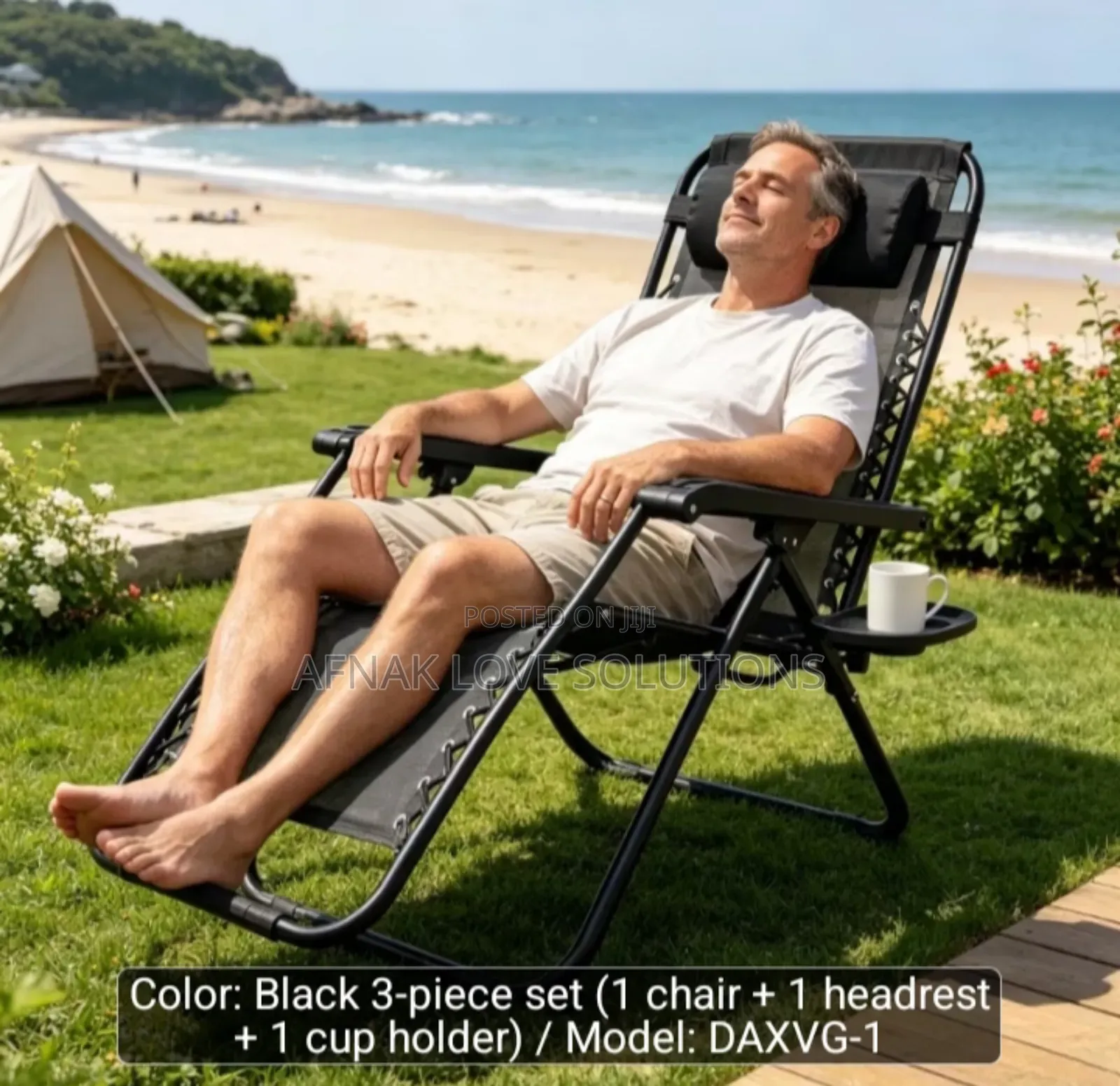 Premium Lounge Lazy Chair With Cup Holder