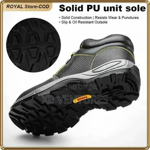Steel-Toe Safety Work Boots - Anti-Slip, Waterproof, Durable