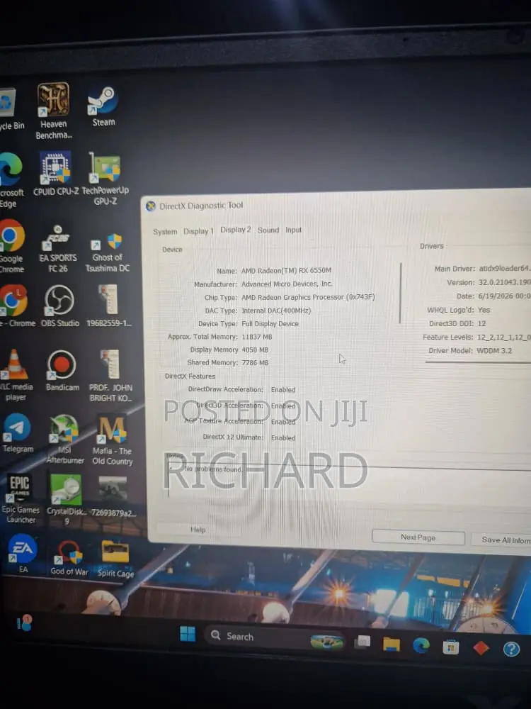 Laptop HP Victus 15 16GB AMD Ryzen 5 SSD 512GB