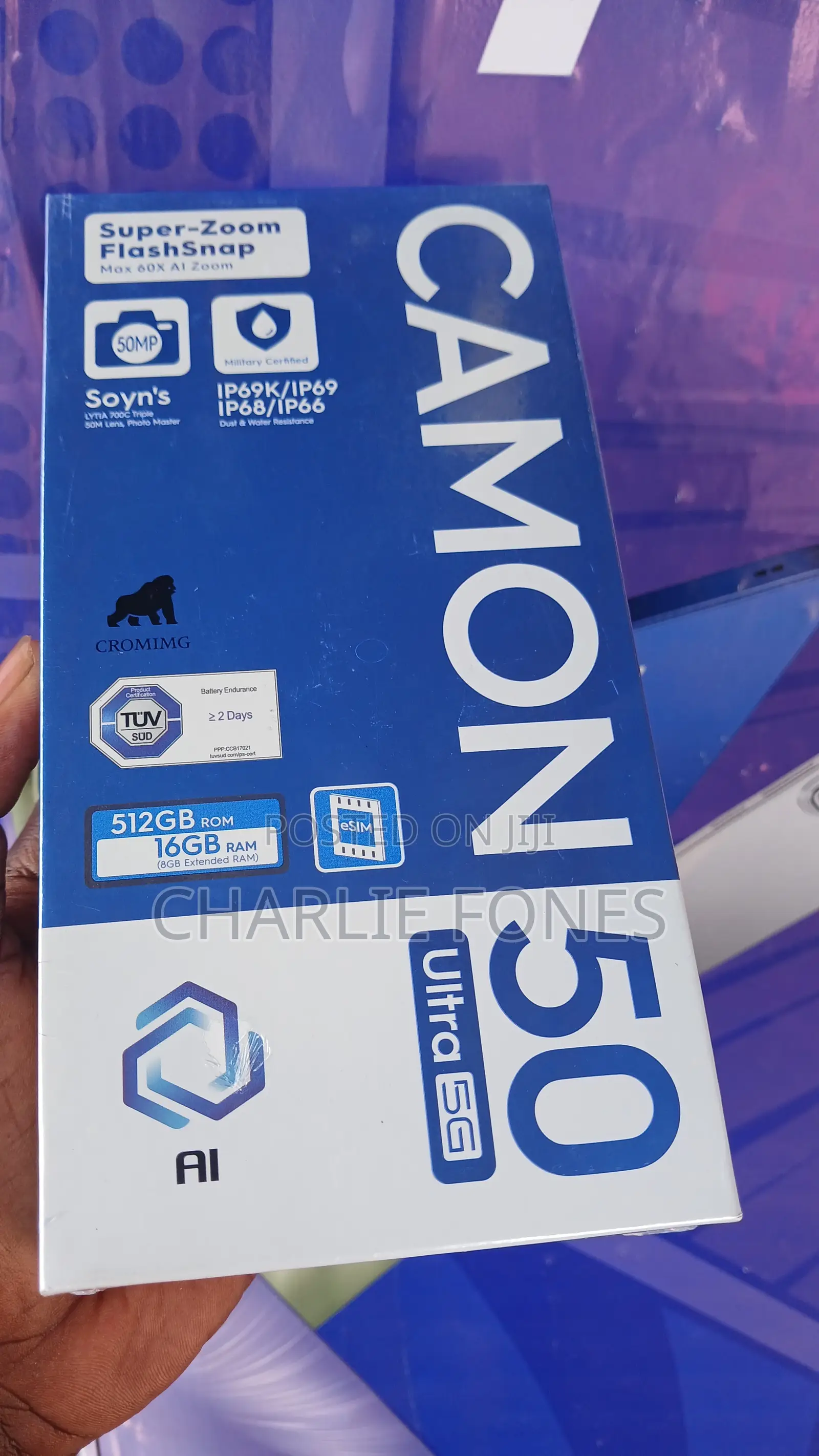 New Tecno Camon 50 Ultra 512 GB Blue