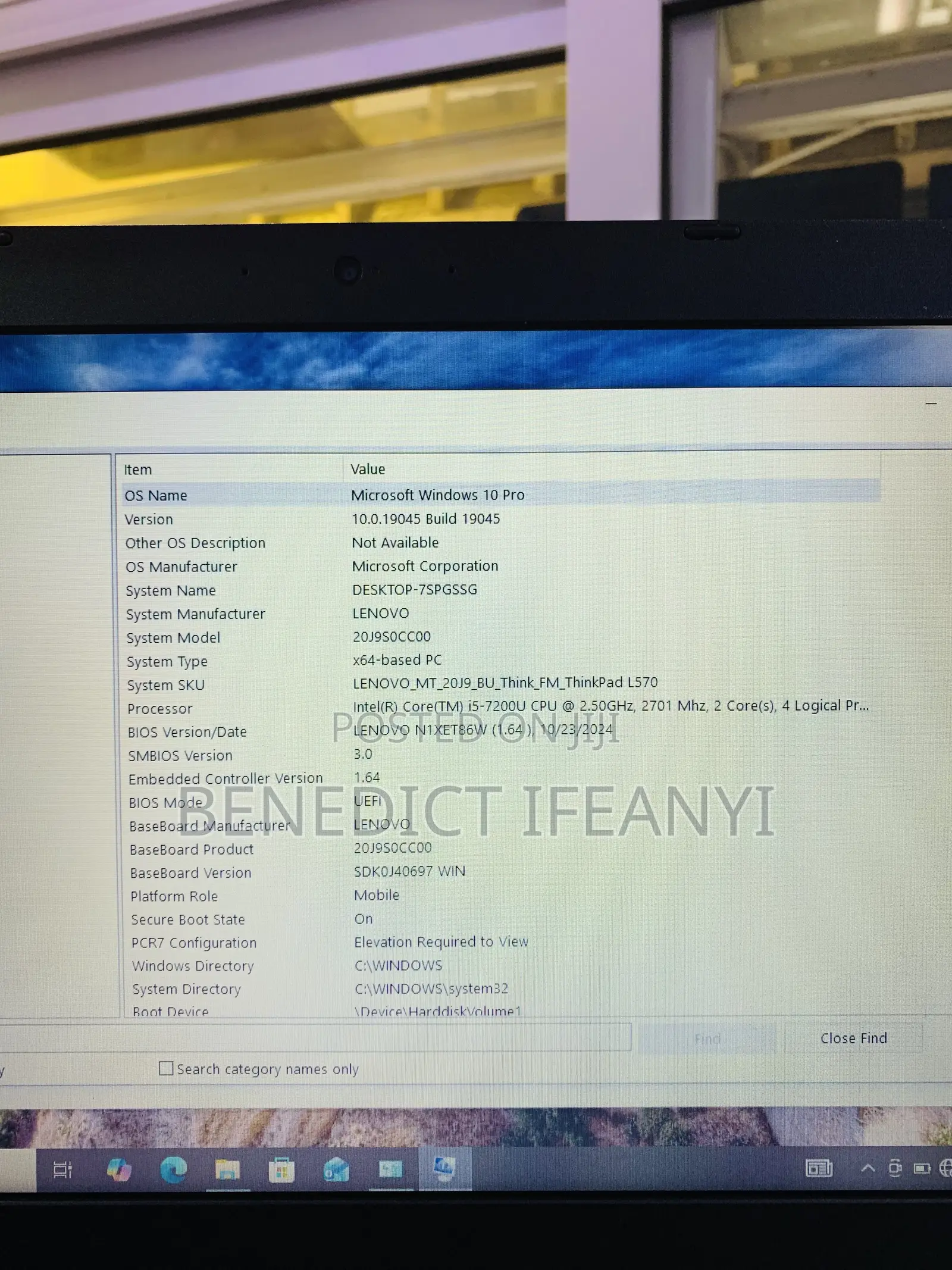 Laptop Lenovo ThinkPad L570 8GB Intel Core i5 SSD 256GB