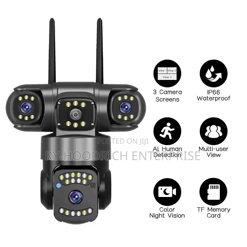 3 Lens CCTV