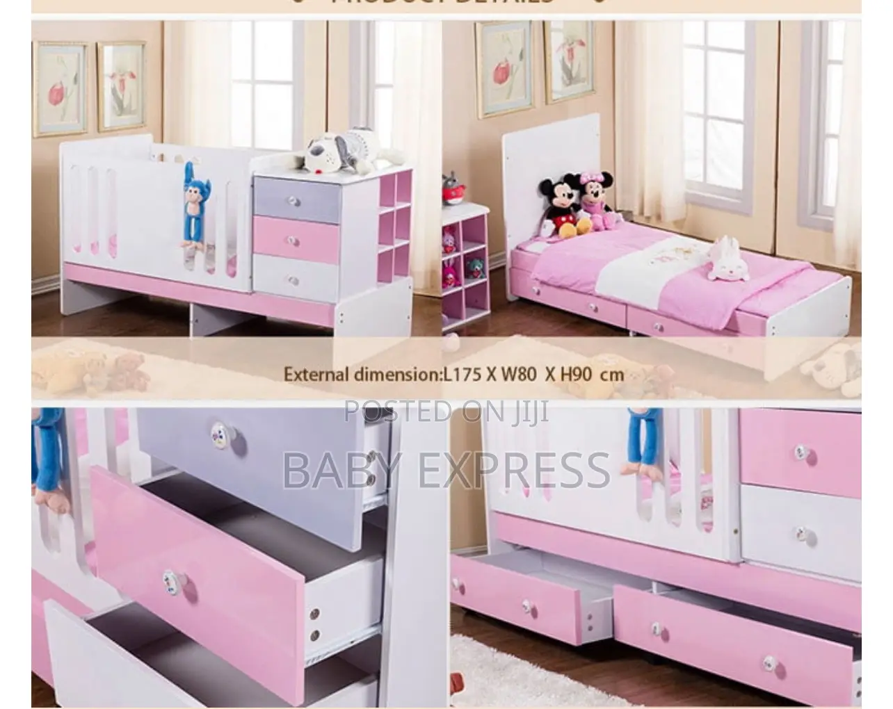 Baby Convertible Baby Cot to Toddler Bed