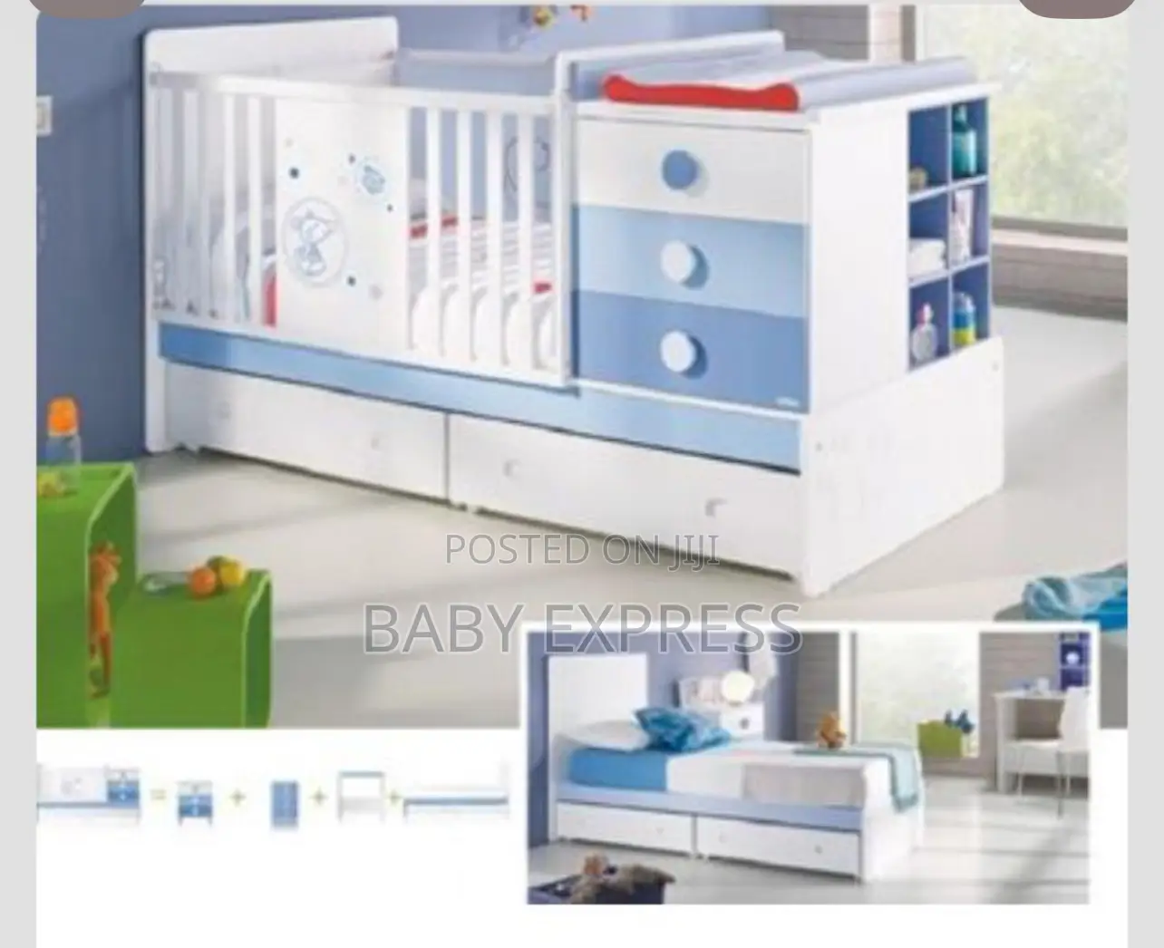 Baby Convertible Baby Cot to Toddler Bed
