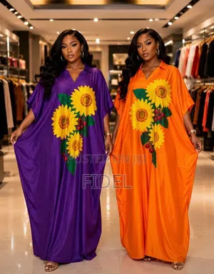 Elegant Free Size Silk Bubu Dress a Comfortable Stylish Description
