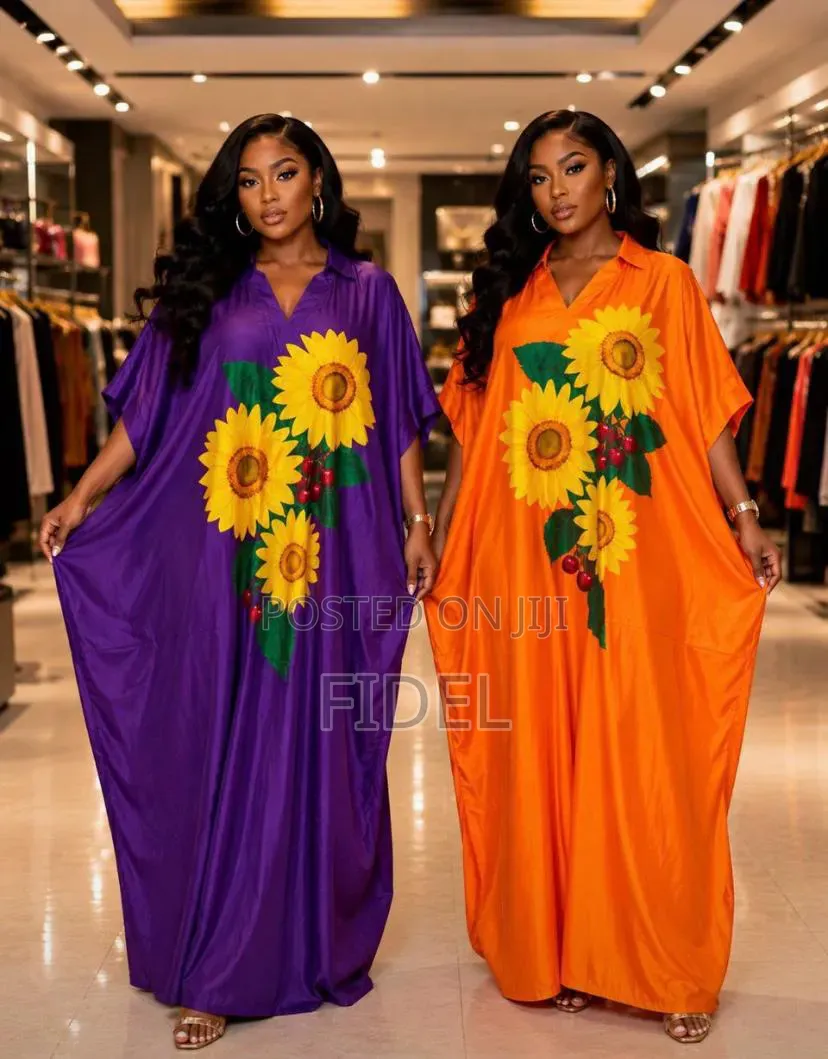 Elegant Free Size Silk Bubu Dress a Comfortable Stylish Description