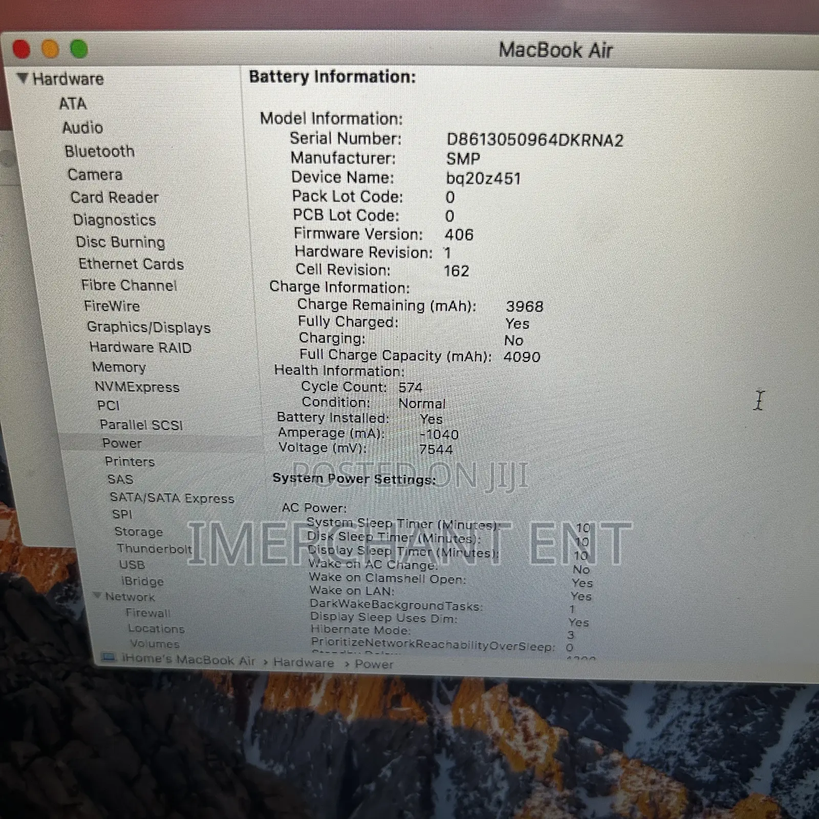Laptop Apple MacBook Air 2011 4GB Intel Core i7 SSD 256GB